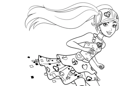 Barbie com Patins - Desenho pra colorir - Capa