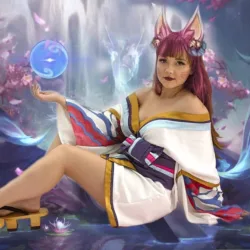 League of Legends: Cosmaker brasileira faz um lindo kimono da Ahri Florescer Espiritual Kimono da Ahri Spirit Blossom - League of Legends - Cosmaker e Cosplay Capa