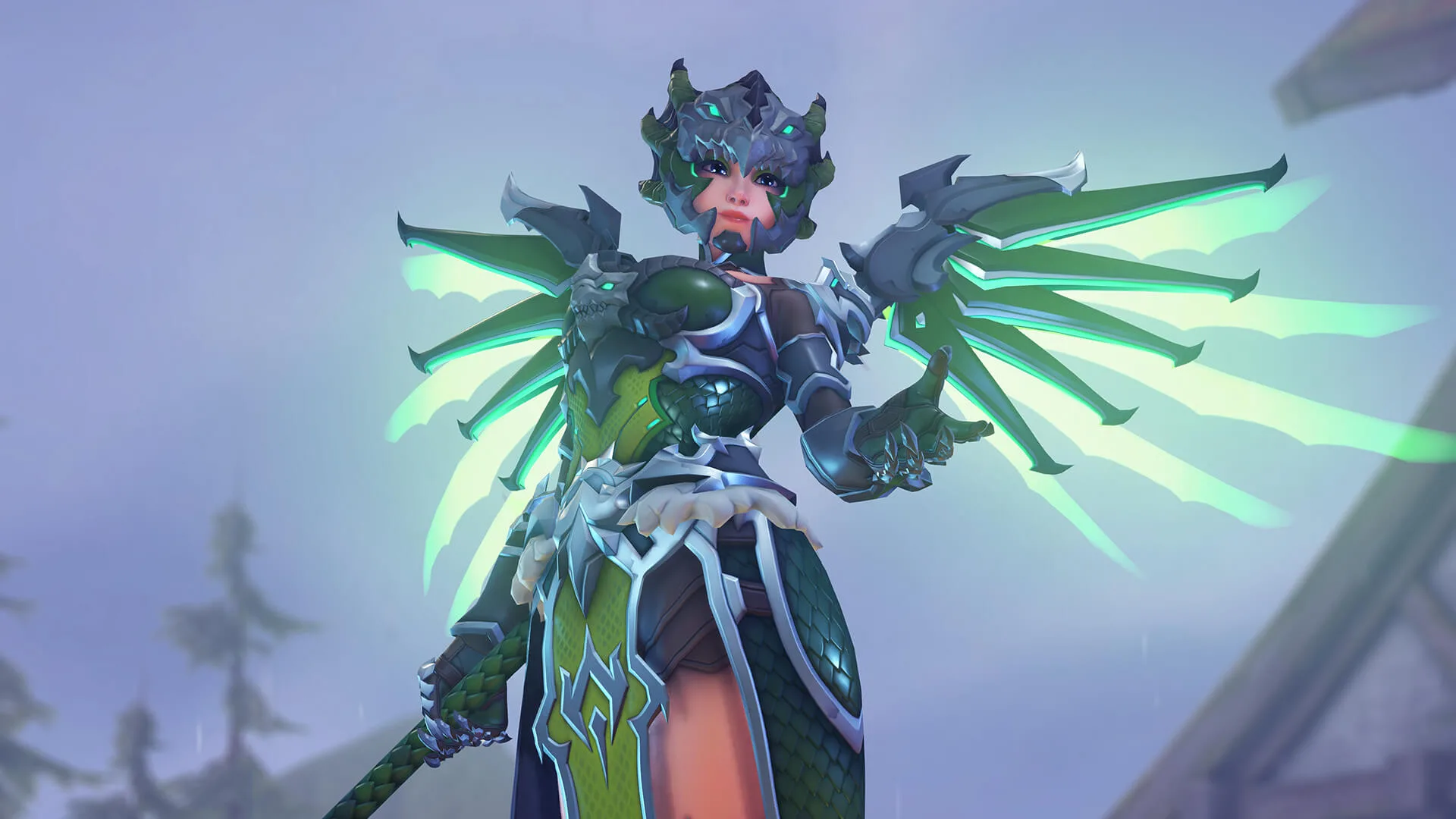 Overwatch - Mercy Skin Wallpaper 01 - Papel de Parede