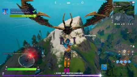Guia de Fortnite - Percorra a distância planando