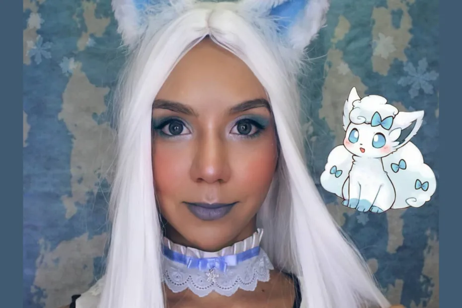 Selfie Cosplay da Vulpix de Alola, de Pokémon - Capa