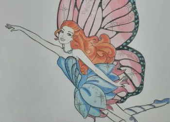 Tutorial - Colorindo desenho da Barbie Bloom - Clube das Winx - 22