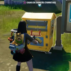 Guia de Fortnite: Coloque doações em uma caixa de doação da guerra Fortnite - Desafio de fazer doações em uma caixa de doação da guerra - Capa