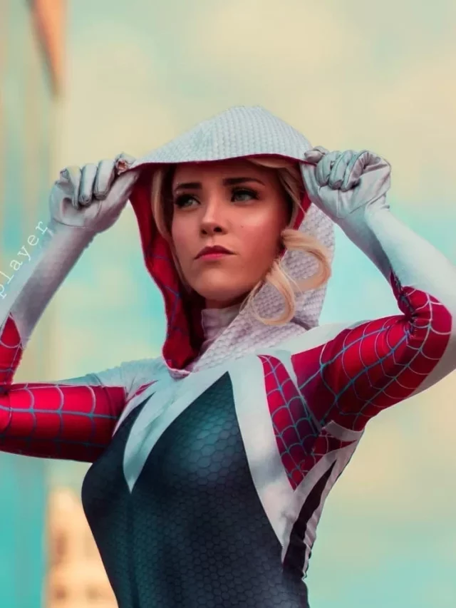 Cosplay incrível da Spider-Gwen, do universo do Homem-Aranha