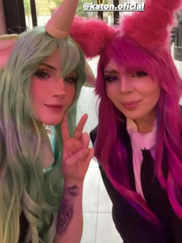 Cosplays: Soraka, Rakan e Xayah Guardiões Estelares, de League of Legends