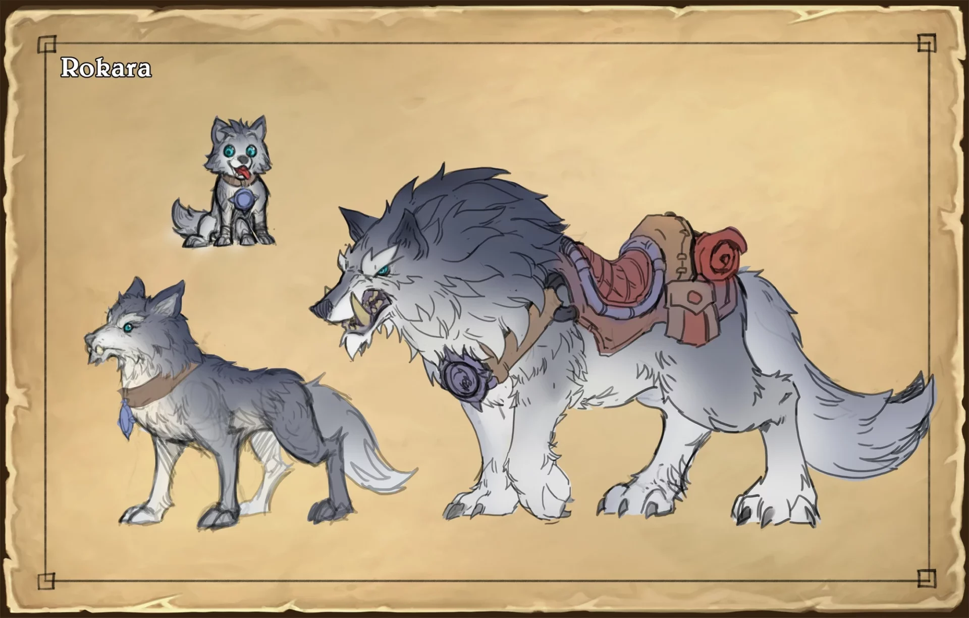 Hearthstone - Rokara Wolf Concept Art