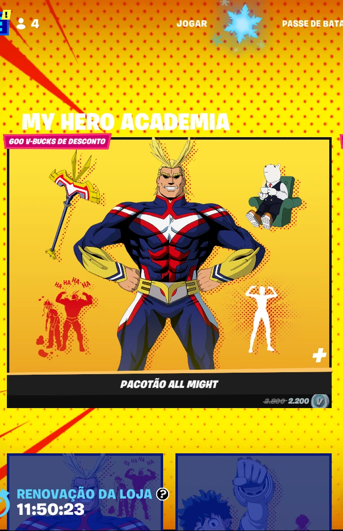 Veja os personagens de My Hero Academia em Fortnite