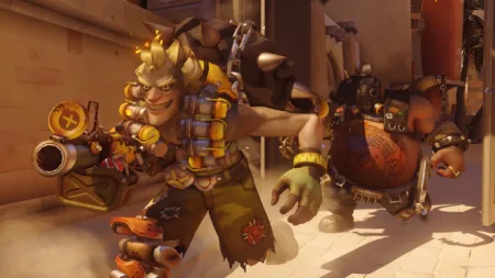 Junkrat e Roadhog em Overwatch 2