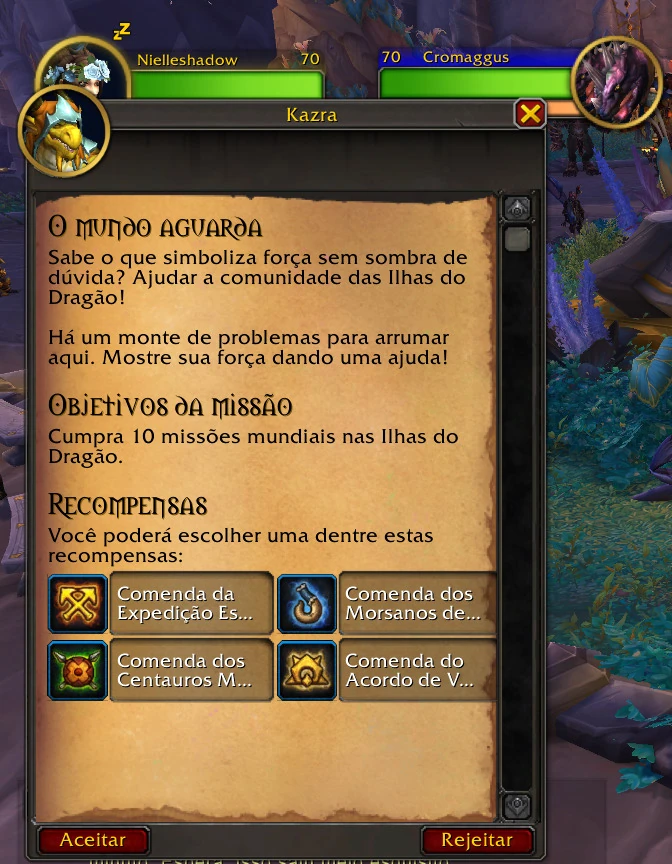 Indefesos e apavorados - Missão - World of Warcraft