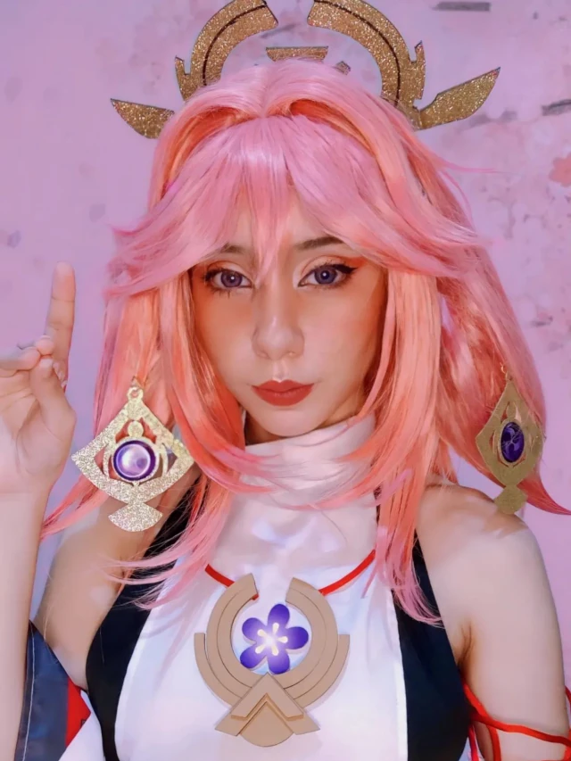 Belo cosplay da Yae Miko, de Genshin Impact, da naragabi Yae Miko cosplay capa - Genshin Impact - naragabi 02