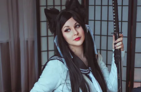 Belo cosplay da Atago Colegial, de Azur Lane - Viv Lee capa 01