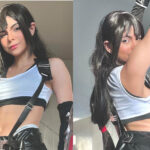 Belo cosplay da Tifa, de Final Fantasy VII, da Marcela capa