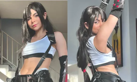 Belo cosplay da Tifa, de Final Fantasy VII, da Marcela capa