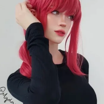 Belo cosplay da Makima com vestido, de Chainsaw Man, da Mydan - capa 01