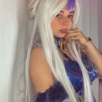 Genshin Impact: Ningguang ganha belo cosplay com o Vestido da Noite Orquídea, da Bella Belo cosplay da Ningguang com vestido azul - Genshin Impact - capa 01