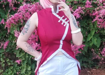Belo cosplay da Sakura Haruno, de Naruto, da Ellen Natalia capa 03