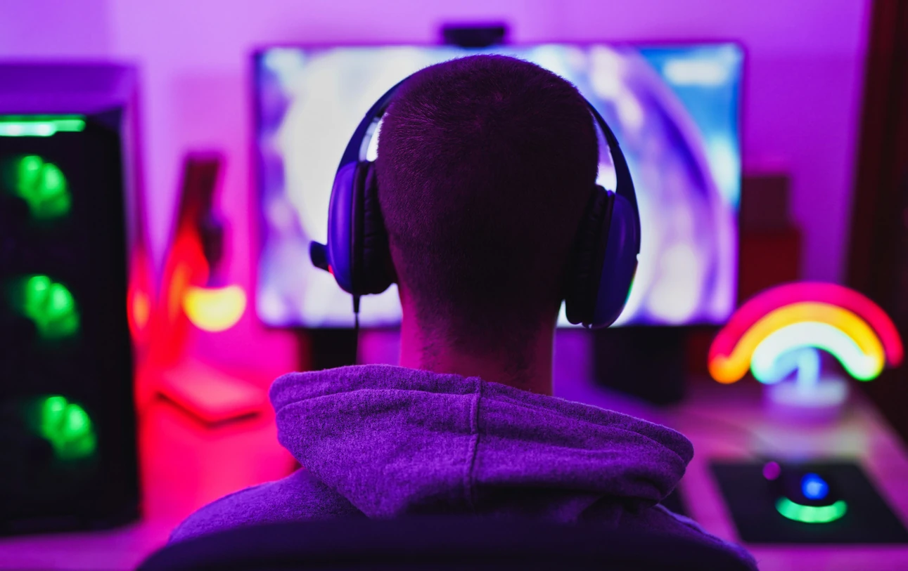 Jogador com headset