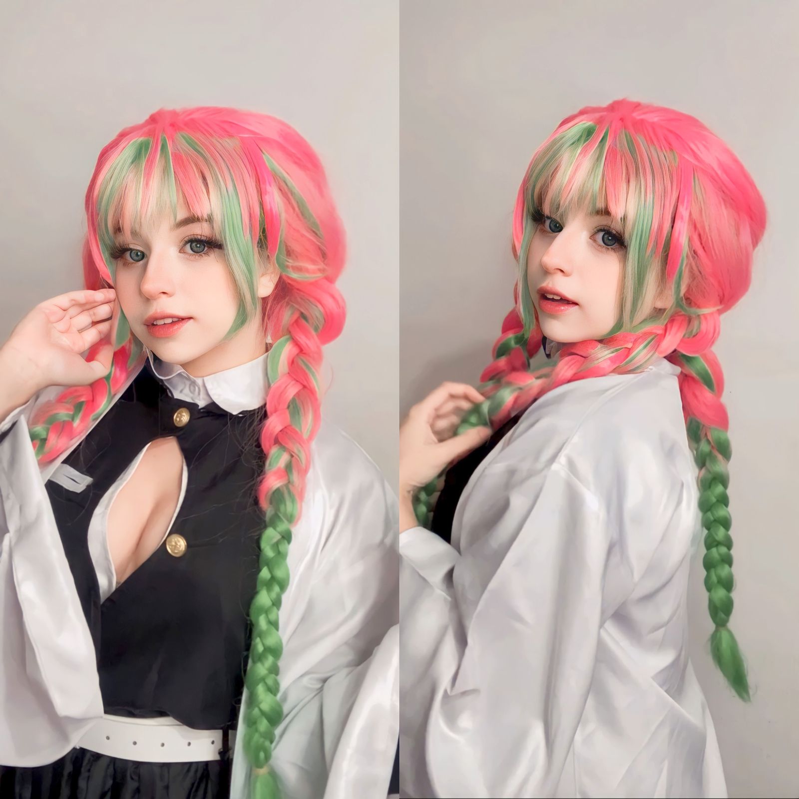 Cosplay incrível da Mitsuri, de Demon Slayer (Kimetsu no Yaiba), da Bihune  Andrade