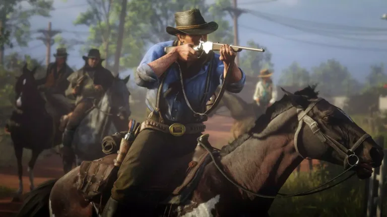 Red Dead Redemption 2 - Arthur Morgan riding horse - 001