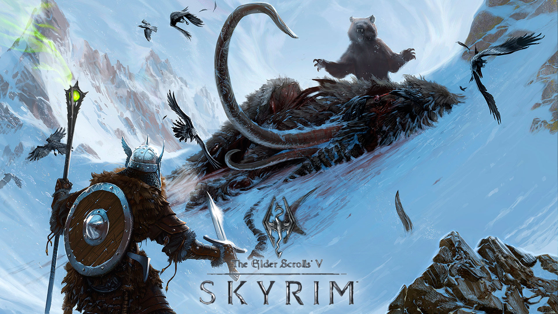 The Elder Scrolls V Skyrim - Wallpaper Bears and vikings
