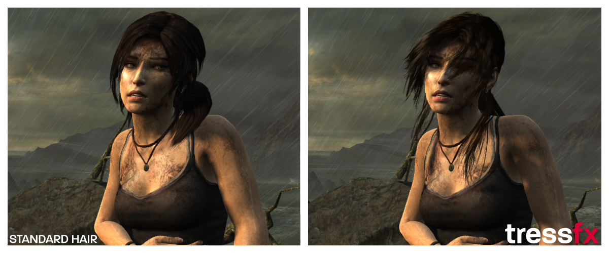 TressFX - Lara Croft - Antes e Depois (1)