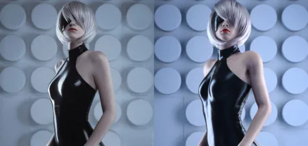 2B Cosplay vs 3D capa 01