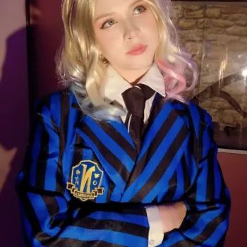 Belo cosplay da Enid Sinclair, da série Wandinha (Netflix) - capa 02