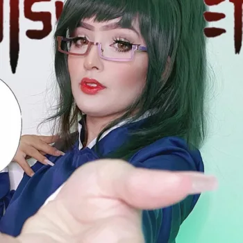 Belo cosplay da Maki Zenin, de Jujutsu Kaisen - Capitã Mizu capa