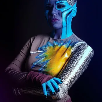 Guardiões da Galáxia: Cosplay incrível da Nebula, da Nubia em Detalhes Cosplay incrível da Nebula, da Marvel - Nubia em Detalhes capa 01