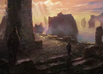 Dark Souls II será lançado em março de 2014; confira boxart e prováveis artes conceituais Dark Souls II - Ruins on coast - Concept Art do souls like da From Software