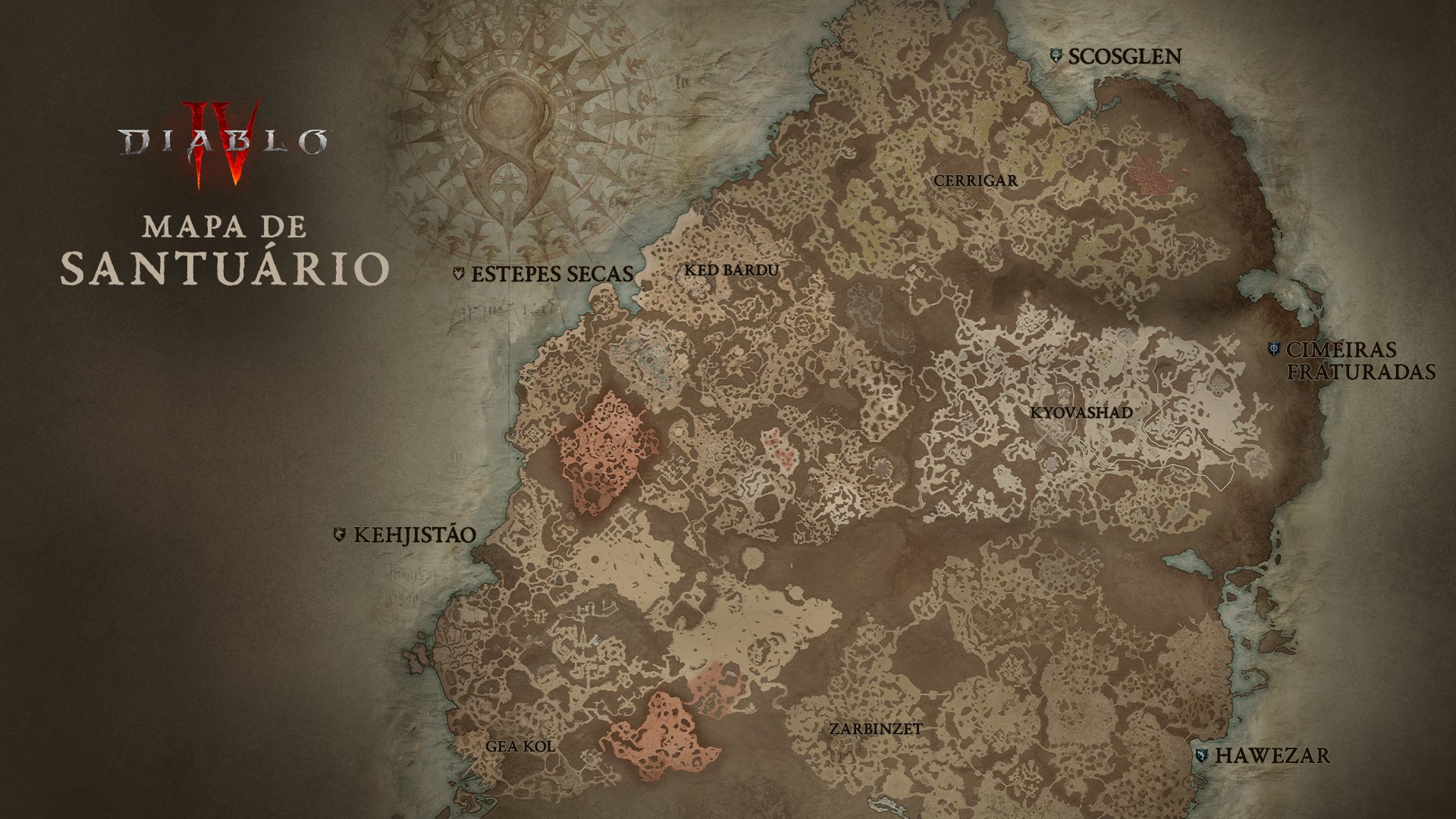 Diablo IV - Mapa oficial em português