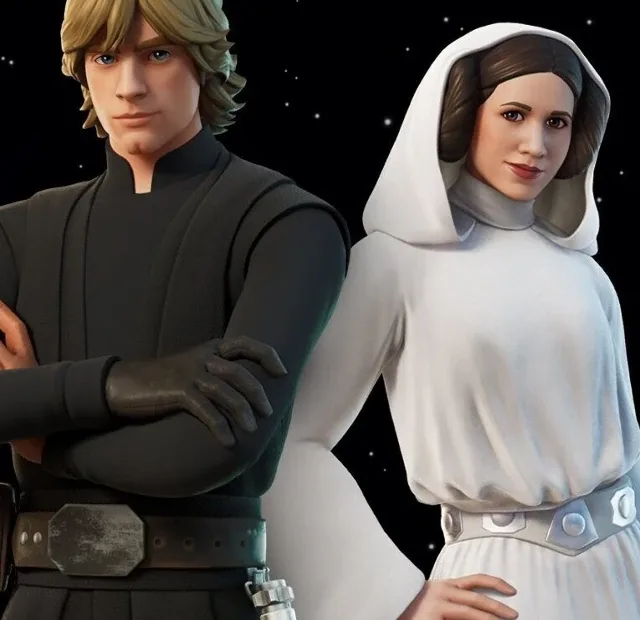 Fortnite Star Wars - Luke Skywalker e Leia Organa capa