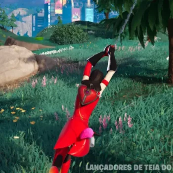 Fortnite: Dicas para a tarefa de usar os Lançadores de Teia do Aranhaverso 10 vezes antes de pousar Fortnite - Usando o Lançador de Teia do Aranhaverso - Progressão capa
