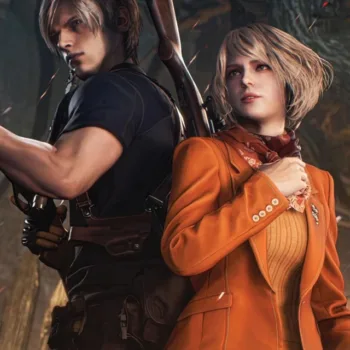 PS5: Jogos mais baixados da PSN Store em abril Resident Evil 4 - Leon e Ashley capa maio stories