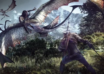 The Witcher 3 Wild Hunt: Veja as médias de tempo pra terminar o game e completar tudo (100%) The Witcher 3 - Geralt de Rivia enfrentando diversos inimigos 0002