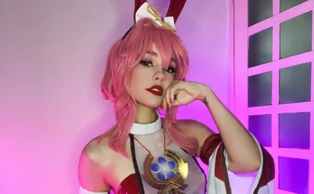 Yae Miko Bunny, de Genshin Impact, da Carolina Lima - Cosplay Foto 02