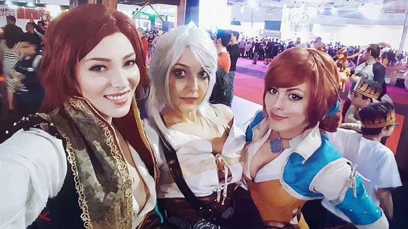 Cosplays de The Witcher 3 na BGS: Ciri, Shani e Triss Cosplays de The Witcher 3 - Ciri - Shani - Triss - Index