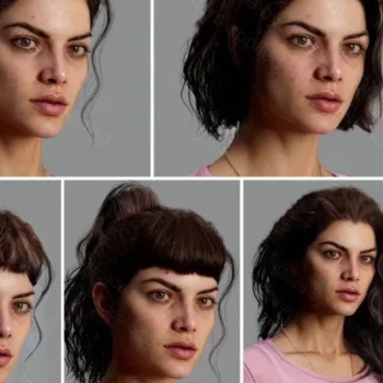 GTA 6 pode ter sistema de cabelos realista que irão crescer durante o game Fã da série GTA usa IA pra mostrar crescimento dos cabelos de uma mulher durante o GTA 6 - capa