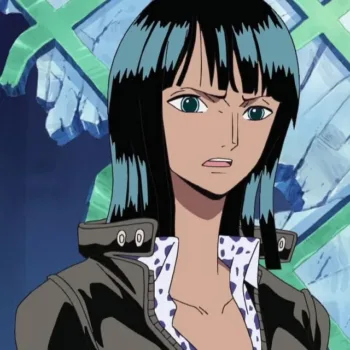 Nico Robin em One Piece, com vestido - capa stories