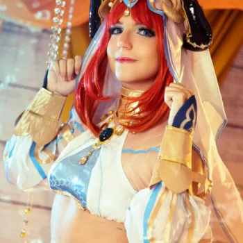 Nova foto do belo cosplay da Nilou, de Genshin Impact, da River - capa 02