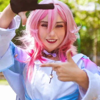 March 7th neste lindo cosplay de Honkai Star Rail, da Gabi Belo cosplay da March 7th, de Honkai Star Rail, da Gabi - capa 01