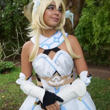 Veja o belo cosplay da Lumine, de Genshin Impact, da Fersunny Lumine Cosplay - Genshin Impact - Sunny Flake capa
