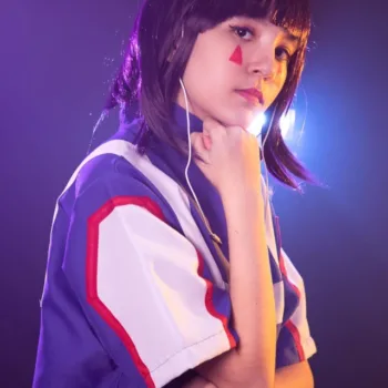 Belo cosplay da Kyoka Jirou, de My Hero Academia, da Ju Rosário capa 02
