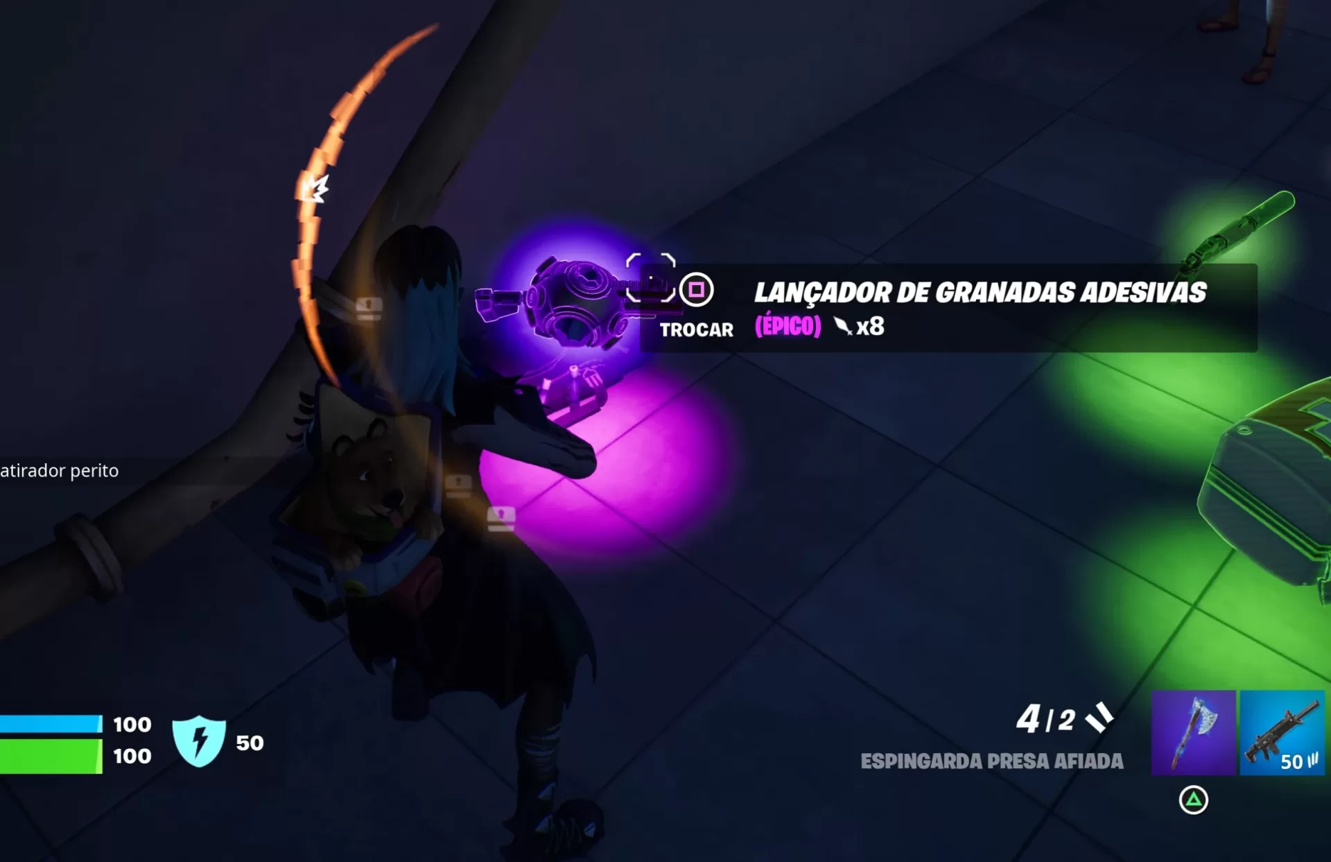 Como achar o Lançador de Granadas Adesivas - 01