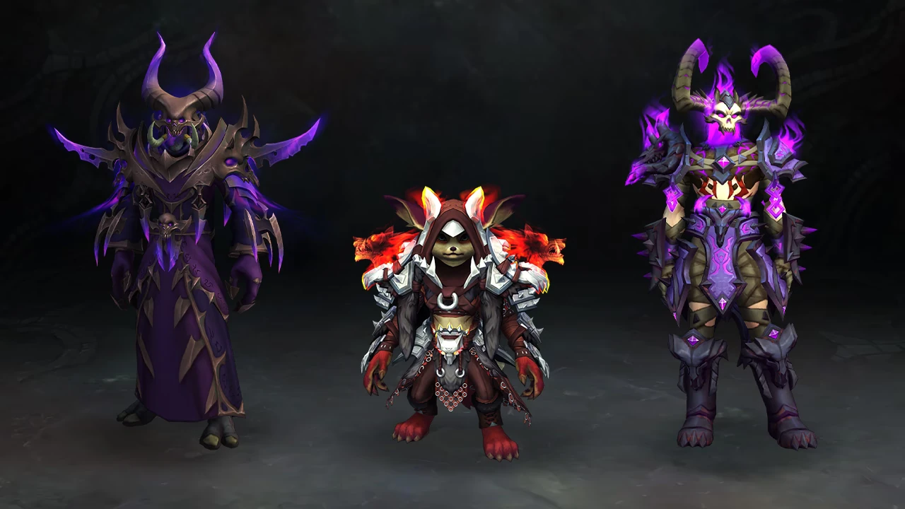 Conjuntos da Série 3 do World of Warcraft - Bruxo, Xamã e Caçador de Demônios