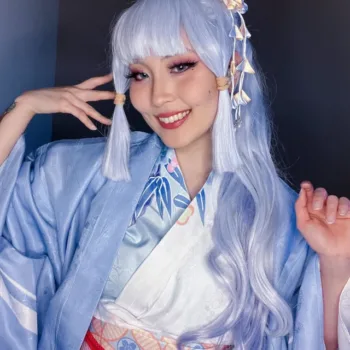 Genshin Impact: Veja o belo cosplay da Ayaka com kimono Genshin Impact - Belo cosplay da Ayaka com Kimono, de Genshin Impact - capa 02