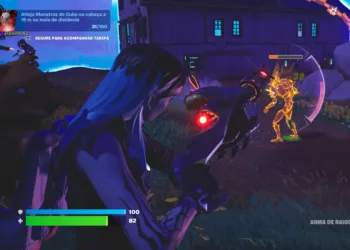 Horda Impetuosa em Fortnite - Tarefa de Atingir Monstros do Cubo na Cabeça a 15 metros de distância ou mais