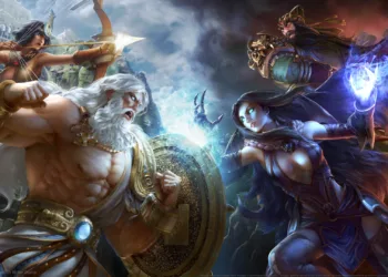 SMITE Wallpaper Full HD - Personagens se enfrentando