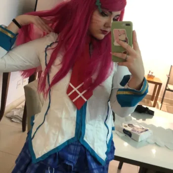 Veja o belo cosplay da Ahri Colegial, de League of Legends, da Ahrioli Ahri Colegial cosplay capa 02