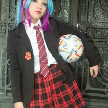 Belo cosplay da Akali Star Guardian Colegial, de League of Legends Belo cosplay da Akali Star Guardian Colegial, de League of Legends - Savannah capa 02